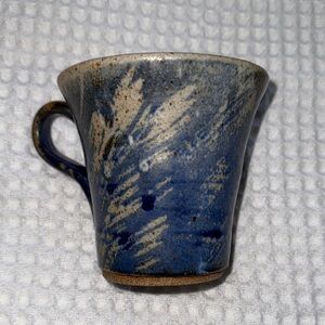Artisan Blue and Cream Ceramic Mug